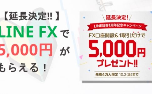 LINE FXの口座開設＆1lot取引で5,000円がもらえるキャンペーン開催中！参加方法・取引方法を徹底解説